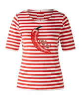 Red And White Stripe Top
