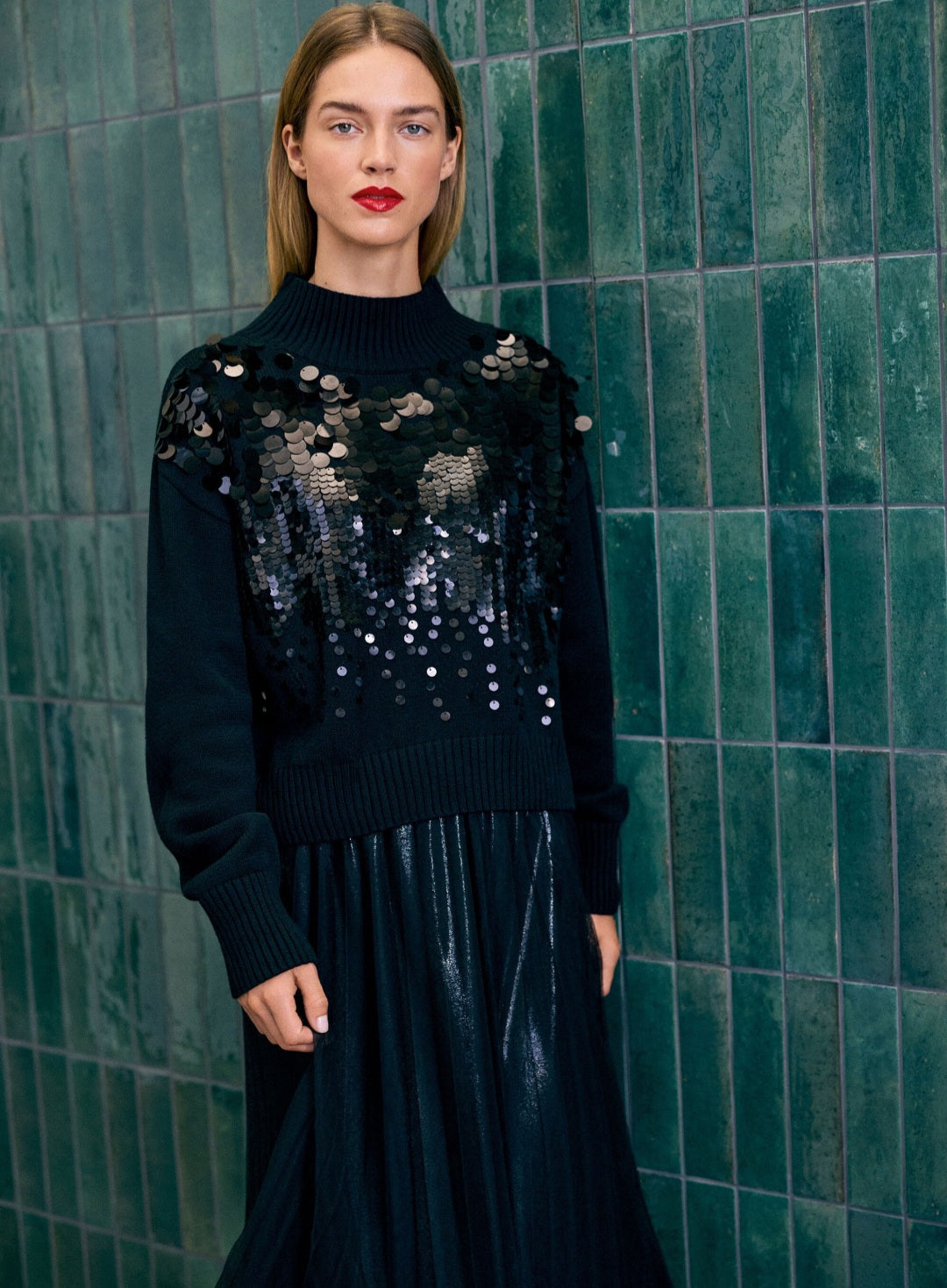 Black Sequin knit