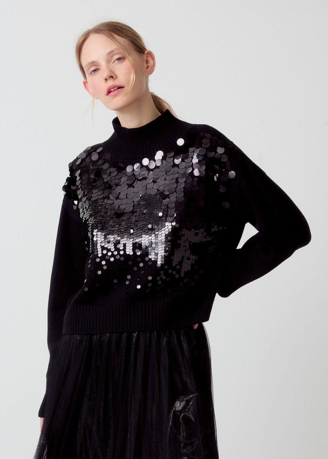 Black Sequin knit