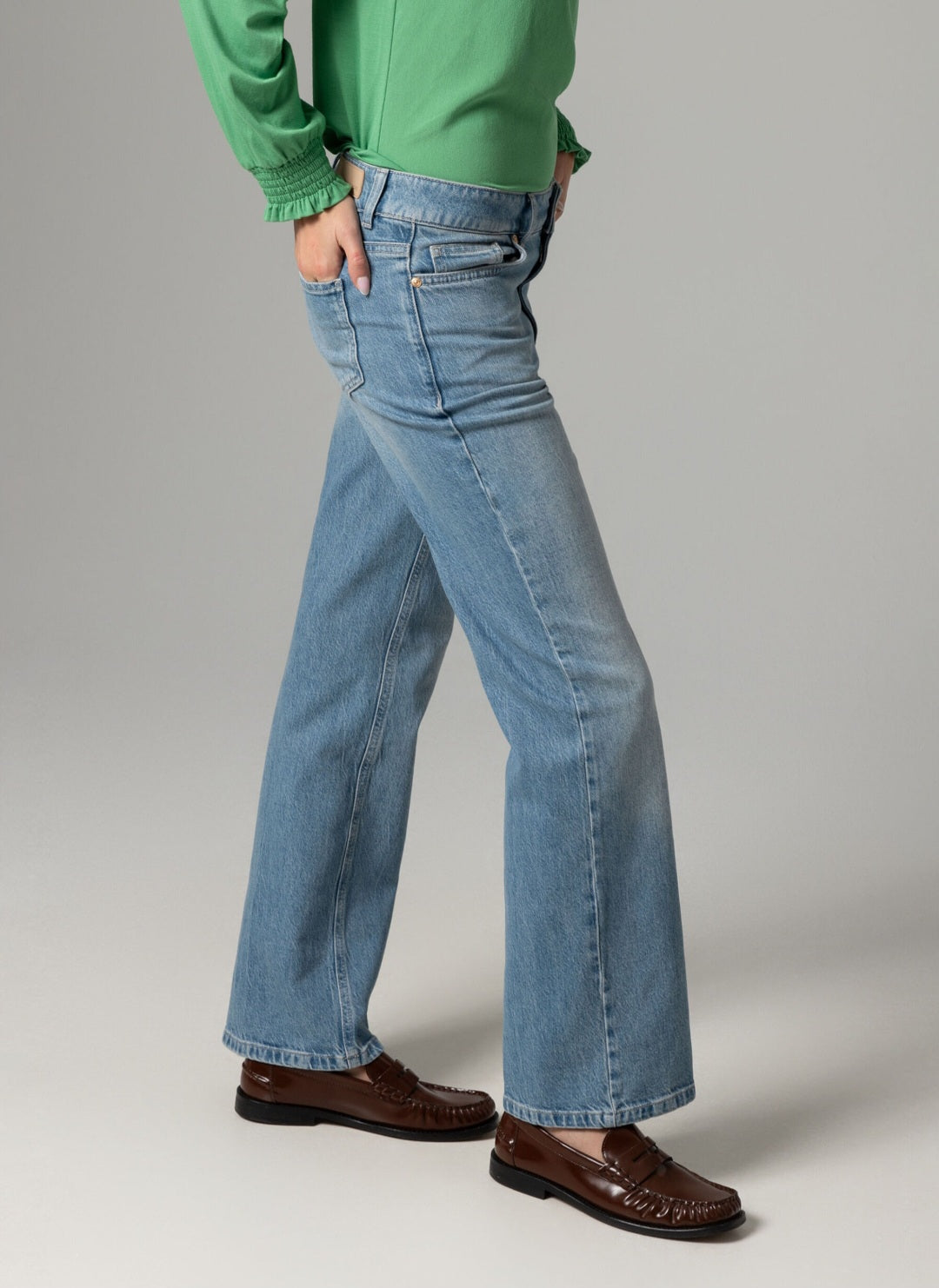 Light Blue Wide Leg Jeans