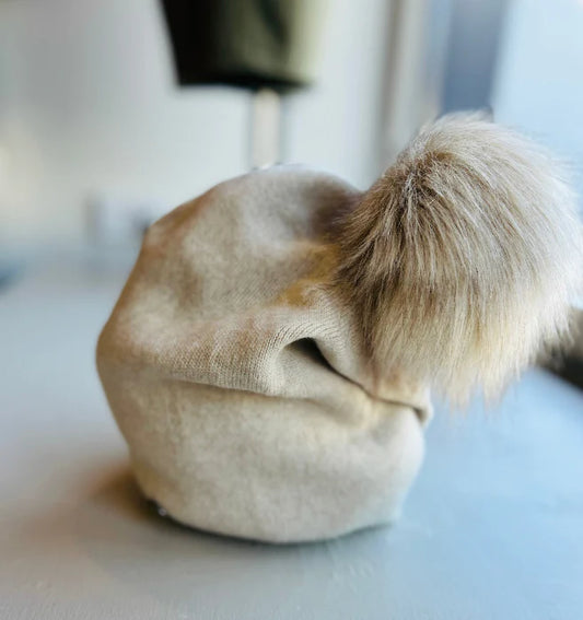Beige Slouch Hat