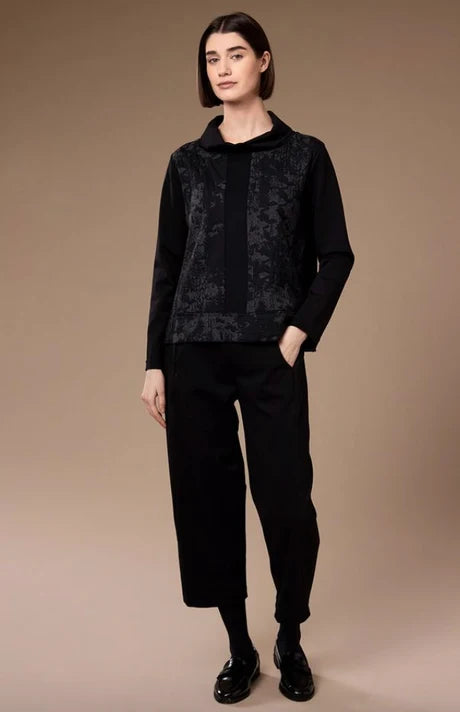 Black Jacquard Top