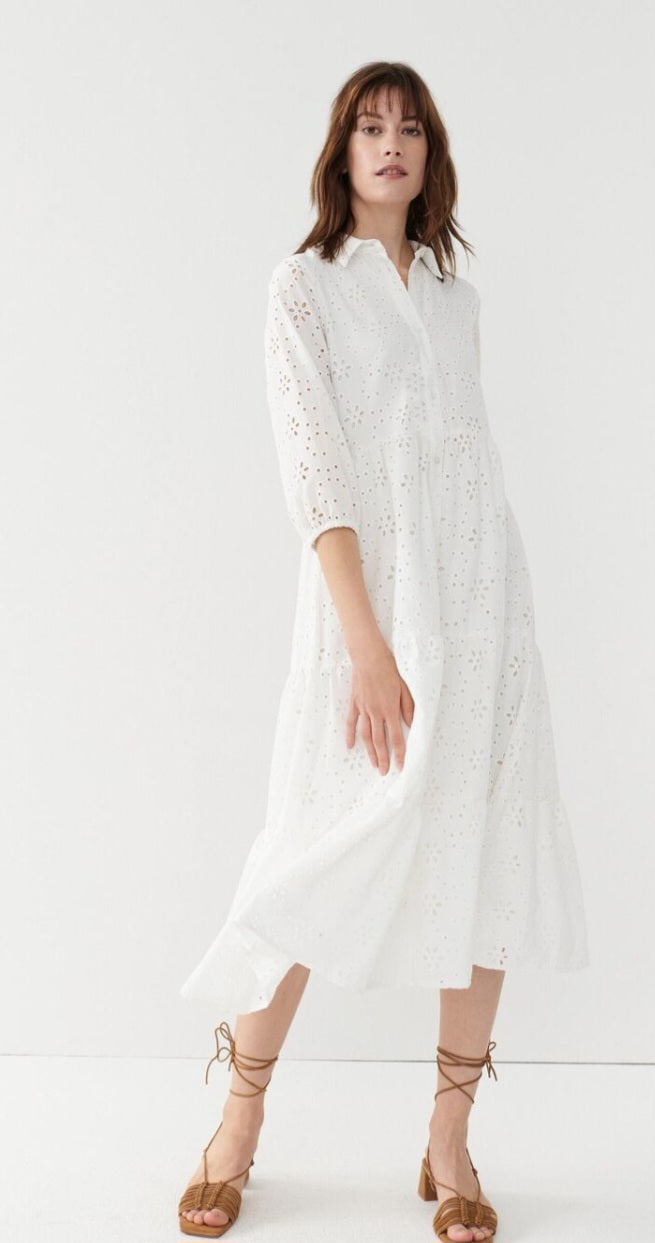 White Broderie Anglais Dress