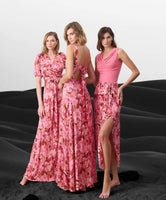 Pink Flower Maxi Dress