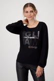 Black Top With Glitter Pattern