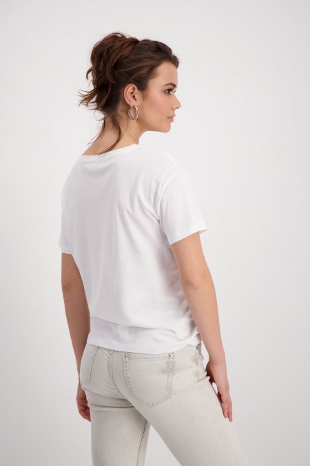 White T-Shirt With Drawing