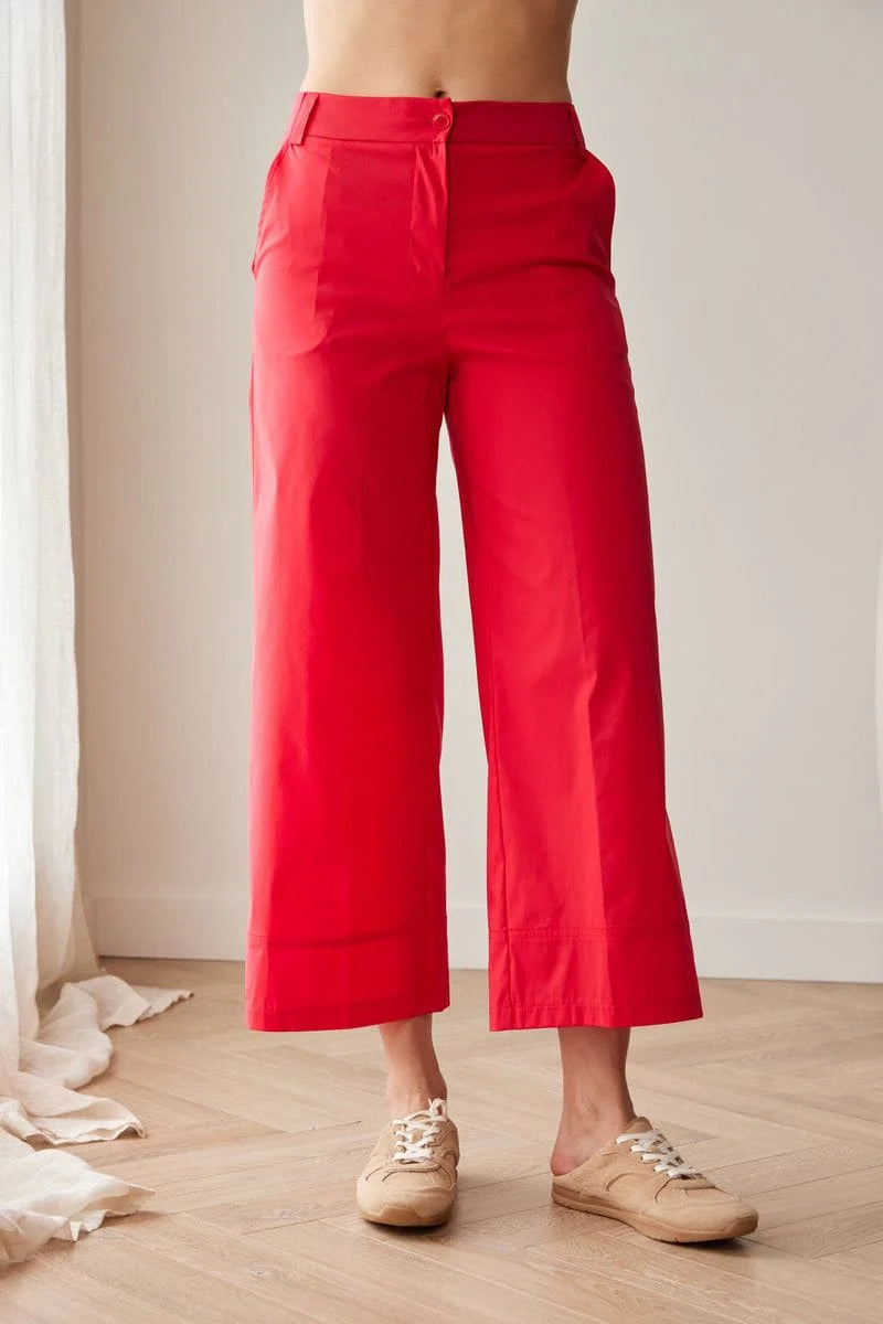 Red Cotton Trouser