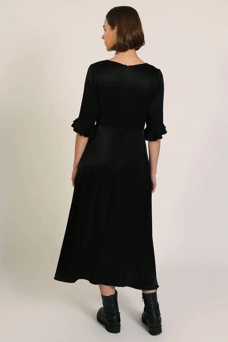 Mia Black Silk Dress