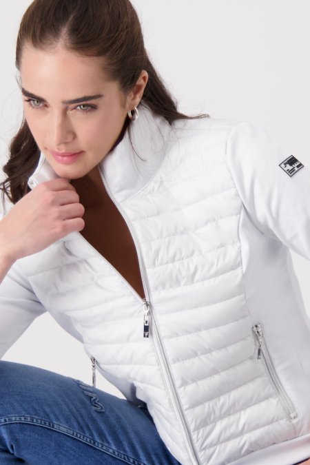 Stone Quilted Jacket With Neoprene