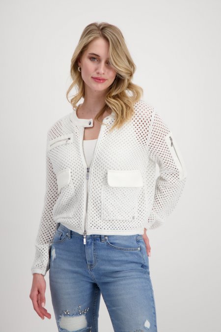 Cream Cardigan With Ajour Pattern