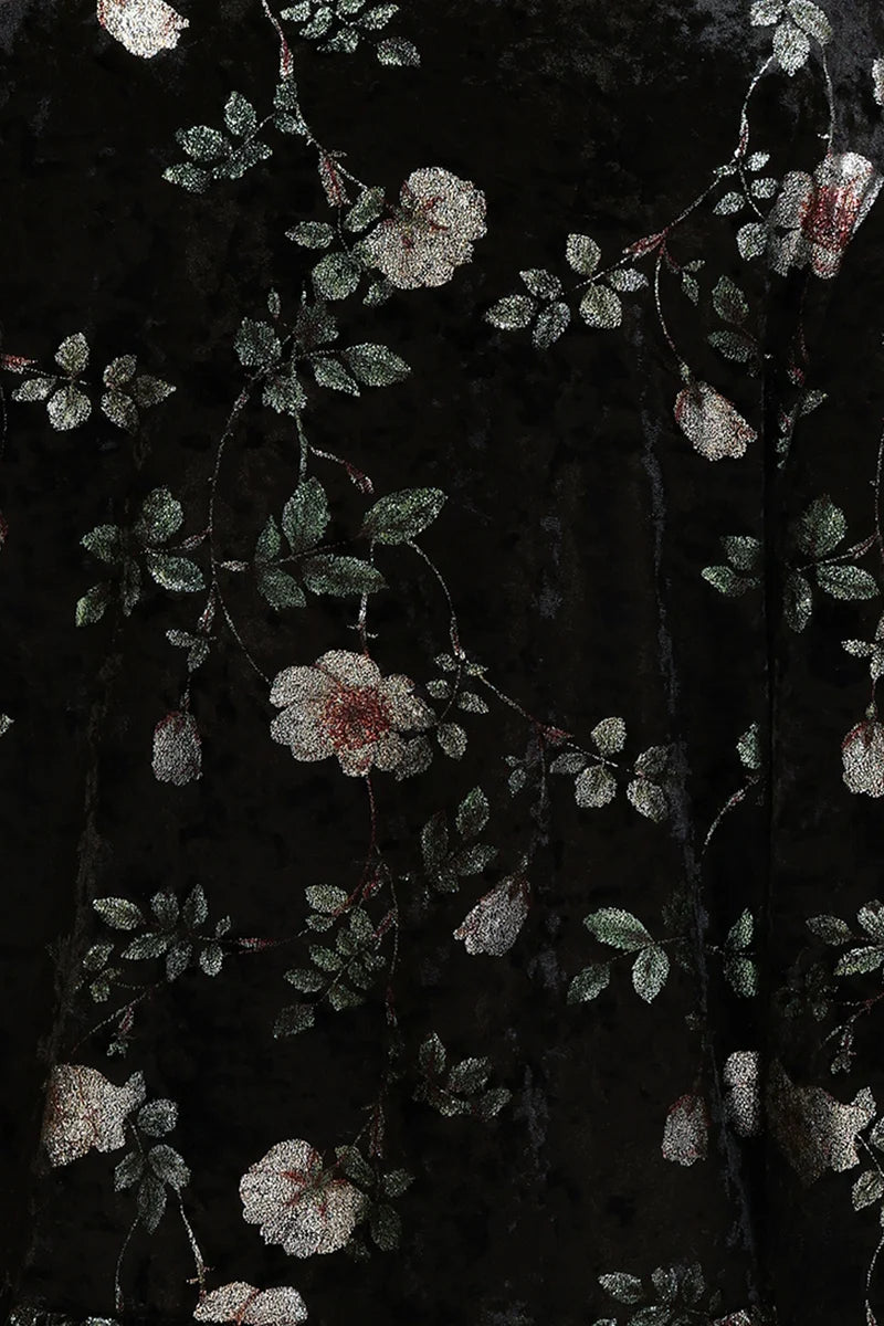 Stevie Black Flower Blouse