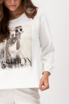 Cream Sweatshirt With Print