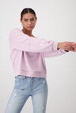Lavender Sweatshirt With Shine Stripes