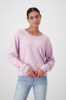 Lavender Sweatshirt With Shine Stripes