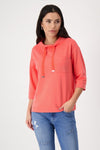 Coral Sweatshirt With Sparkly Pocket