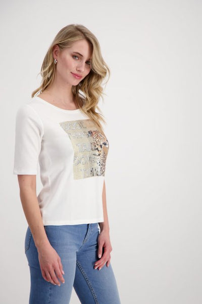 T-SHIRT WITH LEOPARD PRINT