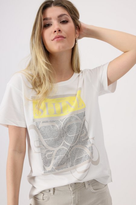 Cream Top With Yellow Print