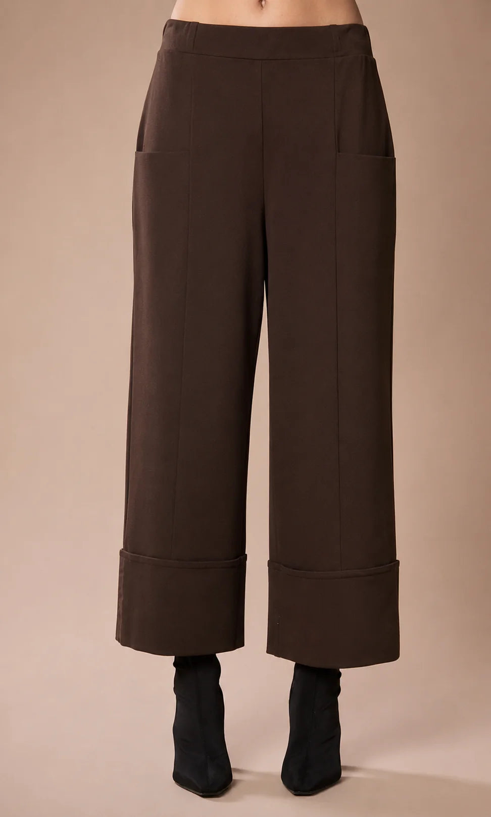 Brown Turn Up Trousers