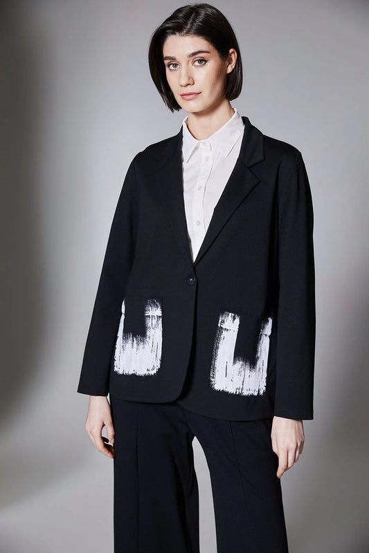 Black Brush Stroke Jacket