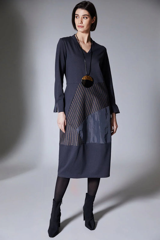 Grey Pinstripe Dress