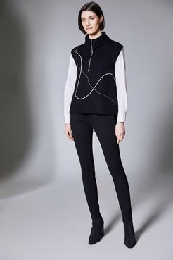 Black Zip Knit Tabard