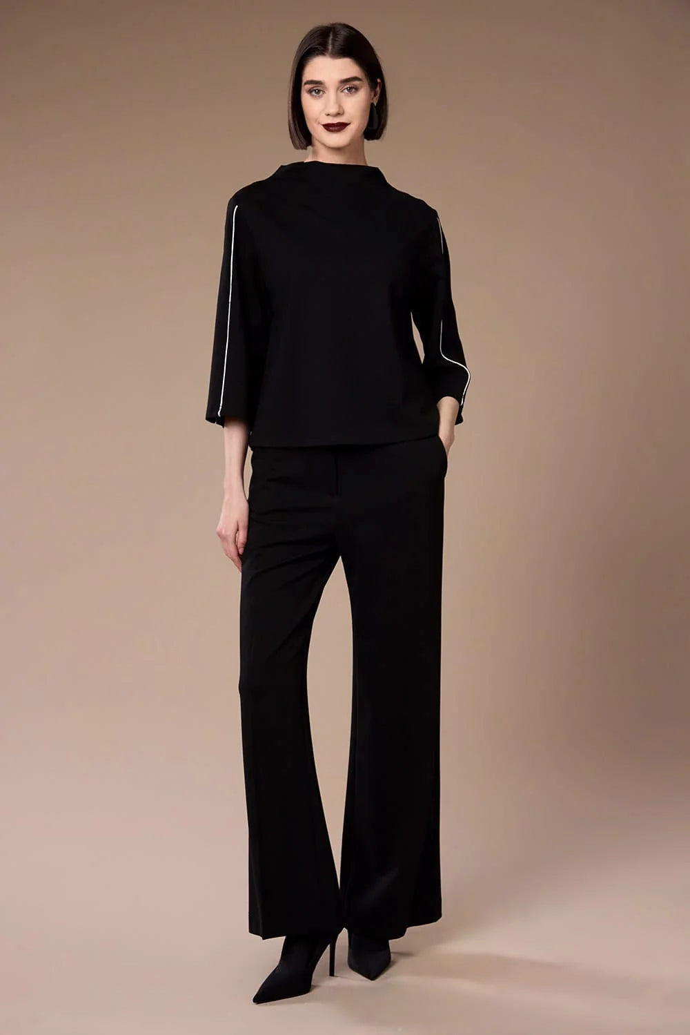 Black Top With Silver Detail