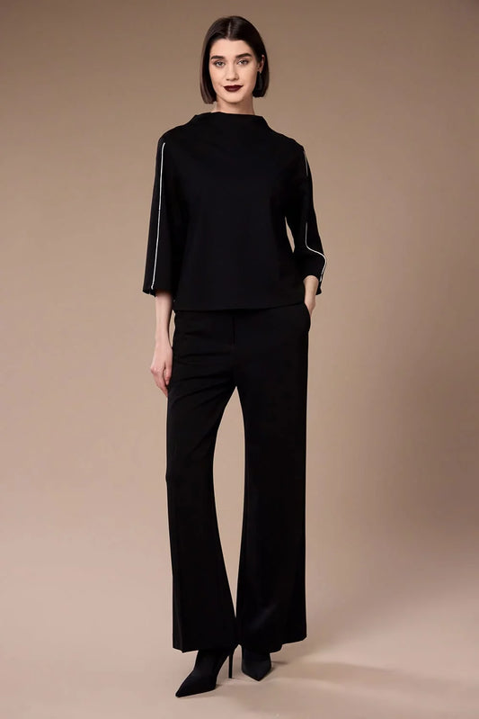 Black Top With Silver Detail