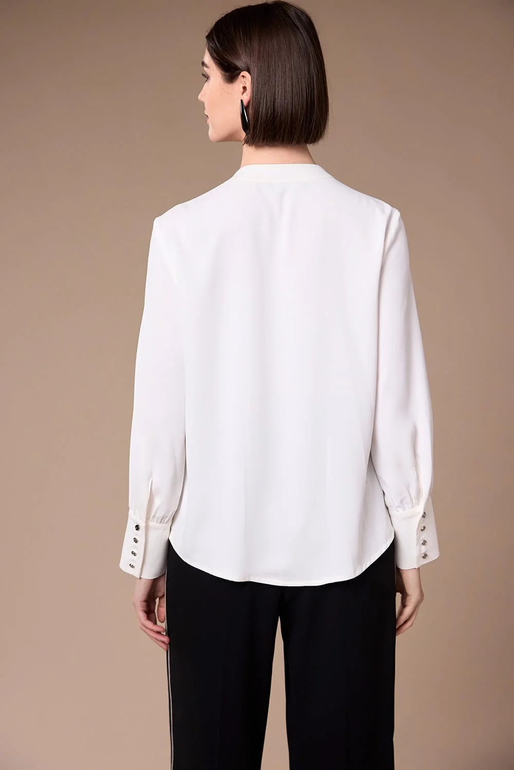 White Cocktail Trim Blouse