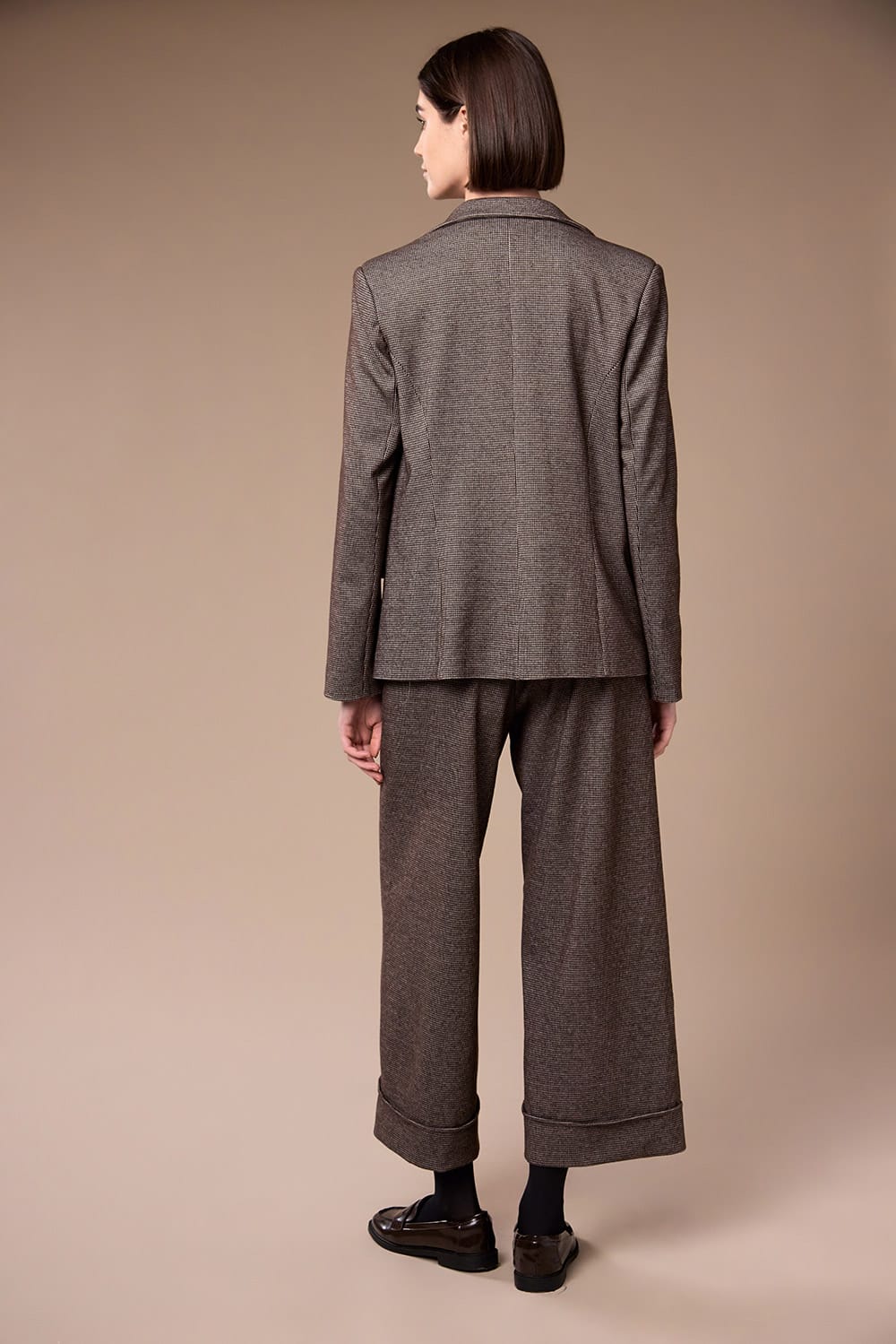 Brown Mini Houndstooth Trouser