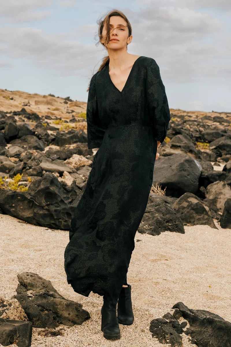 Deme Black Shimmer Dress