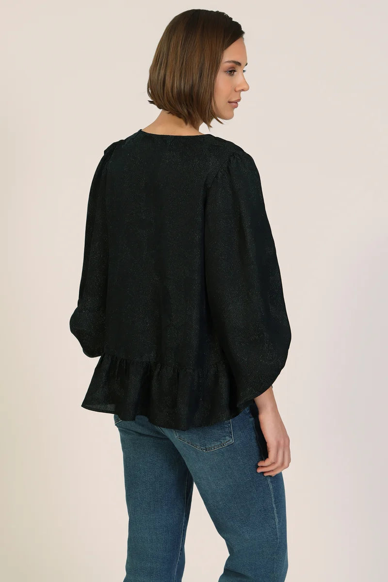 Stevie Black Shimmer  Blouse