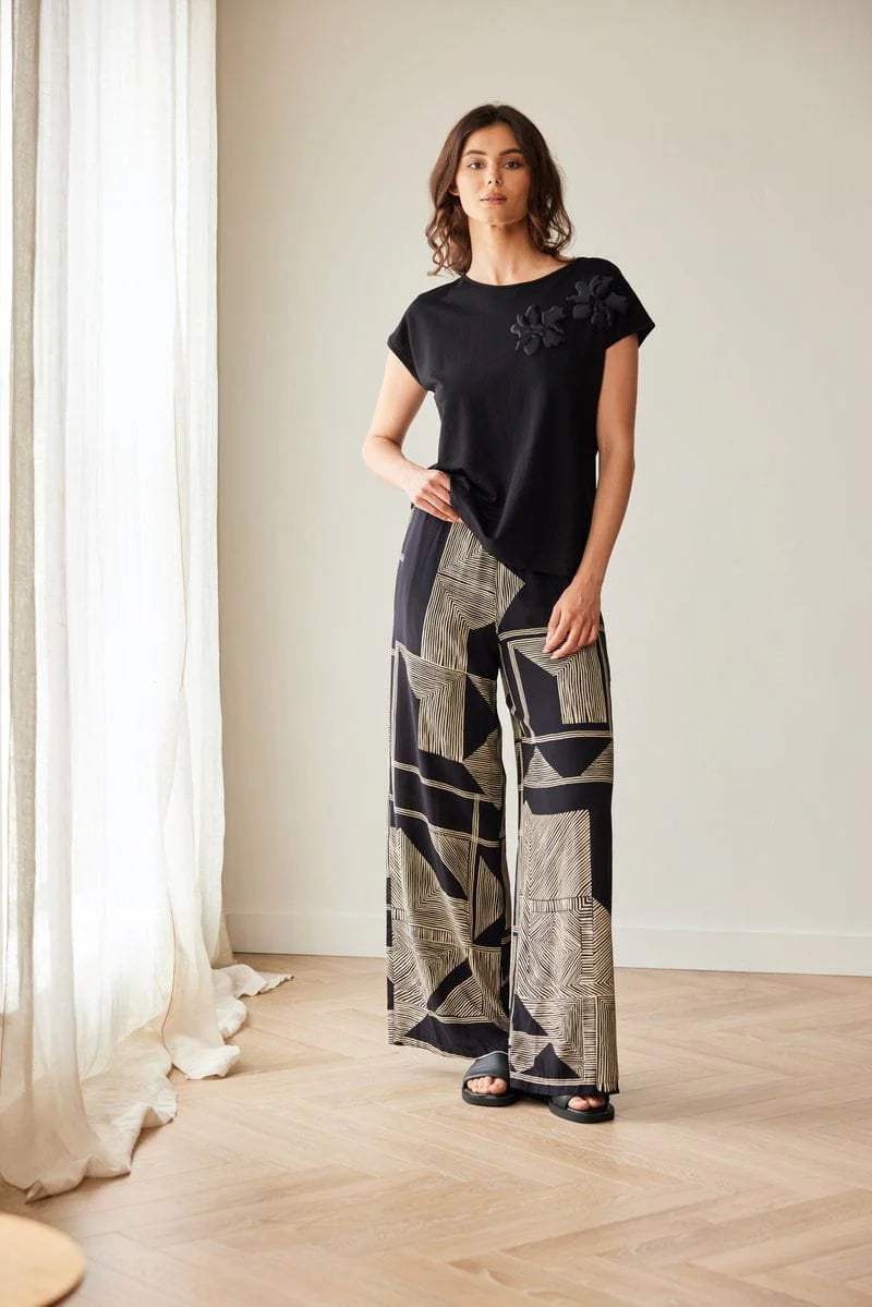 Black Flower T-Shirt