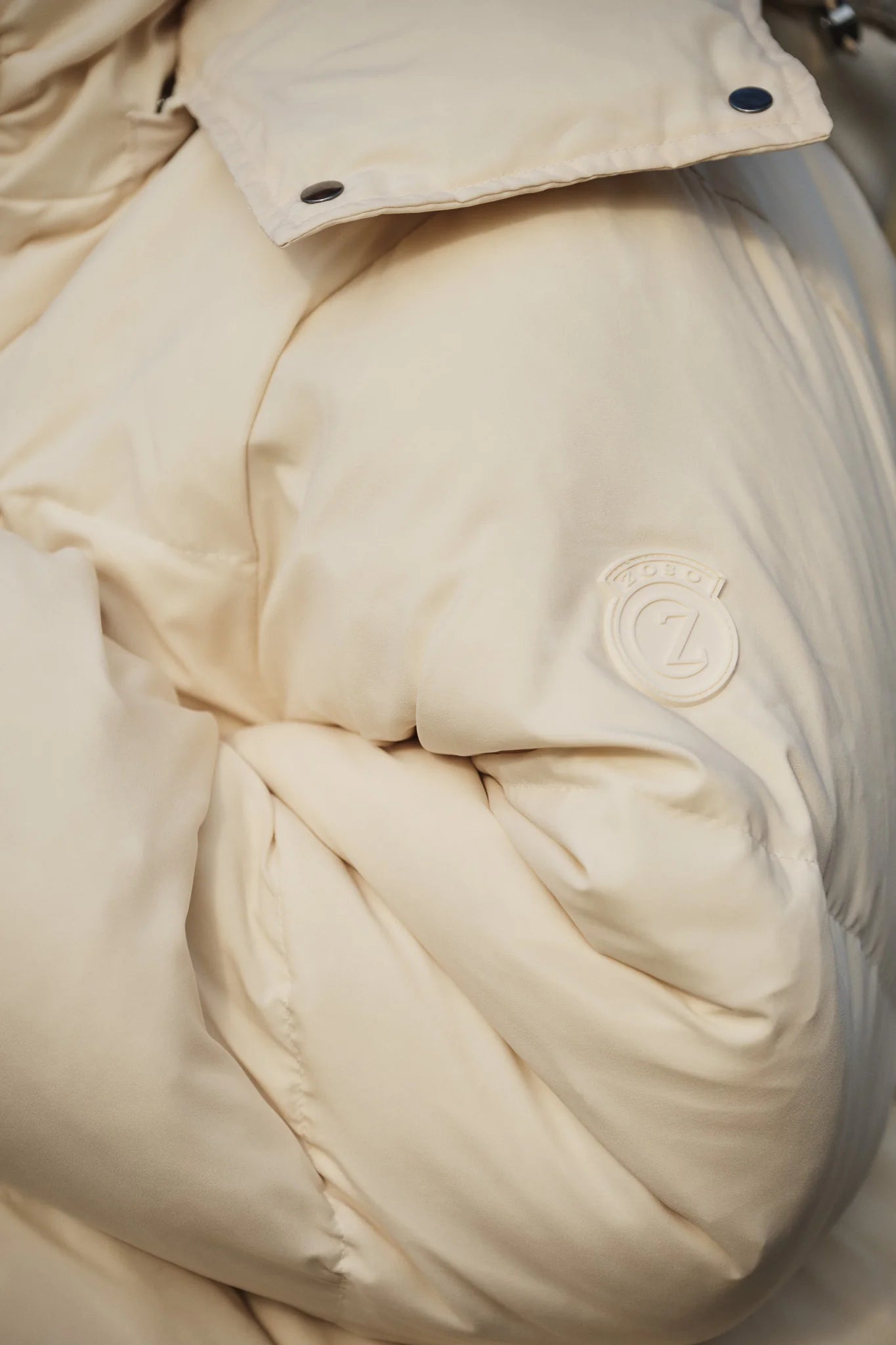 Cream Bomber Jacket