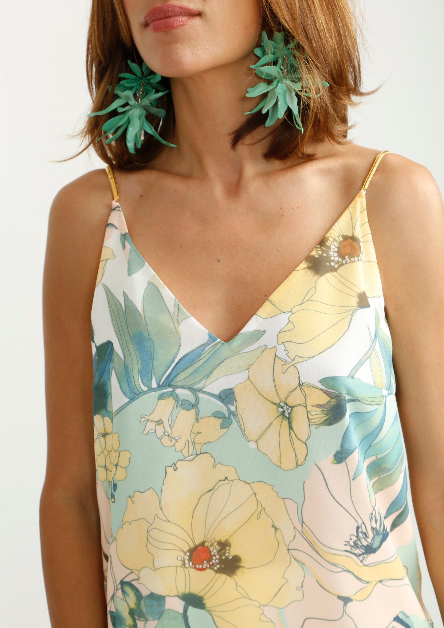 Aqua Green Flower Top