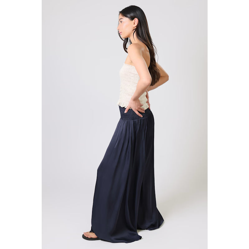 Any Moment Now Navy Blue Aurora Wide Leg Trousers