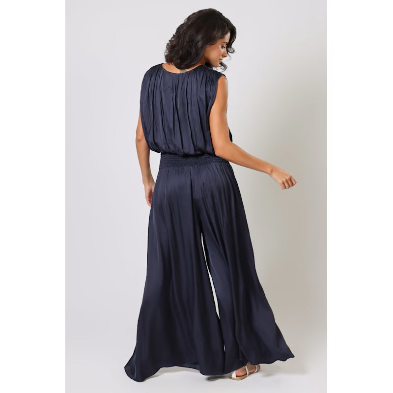 Any Moment Now Navy Blue Aurora Wide Leg Trousers