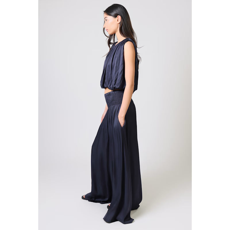 Any Moment Now Navy Blue Falls Sleeveless Top