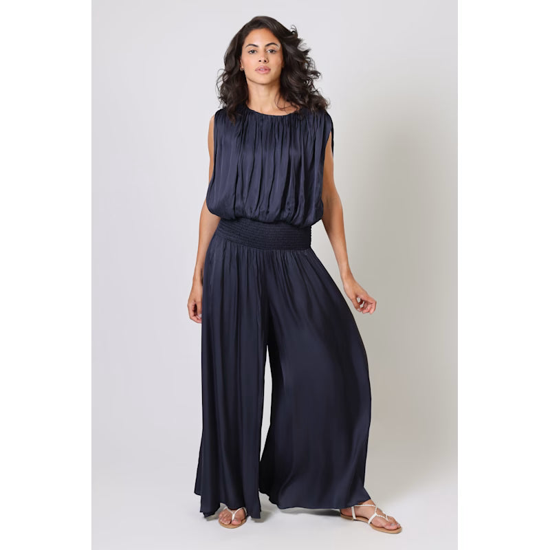 Any Moment Now Navy Blue Falls Sleeveless Top