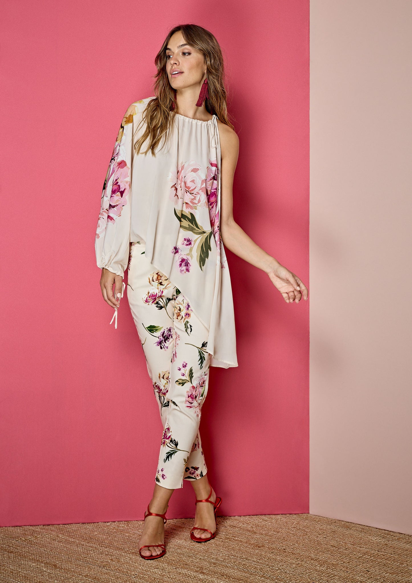 Floral Print Trousers