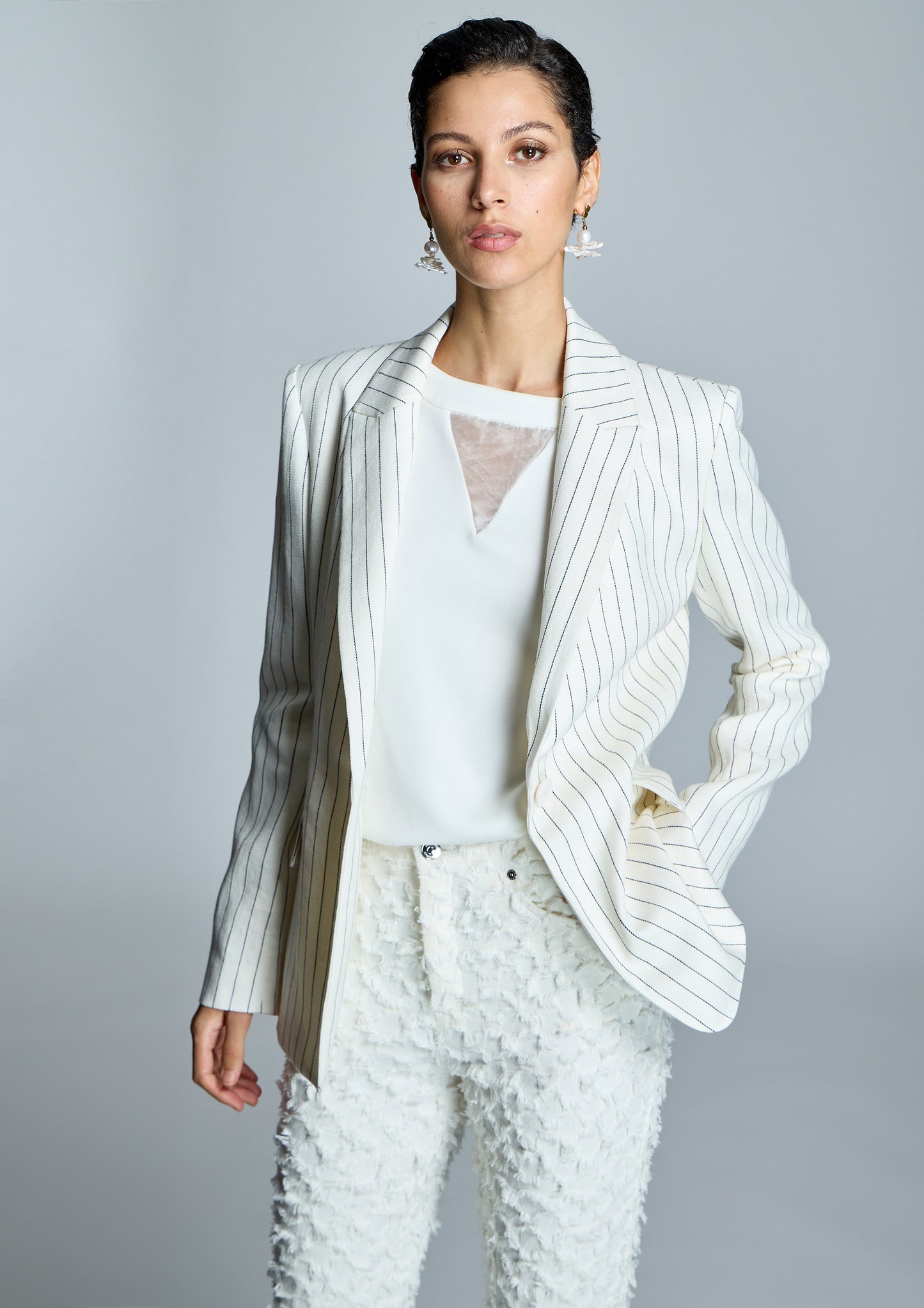Cream Trousers With Beautiful Details