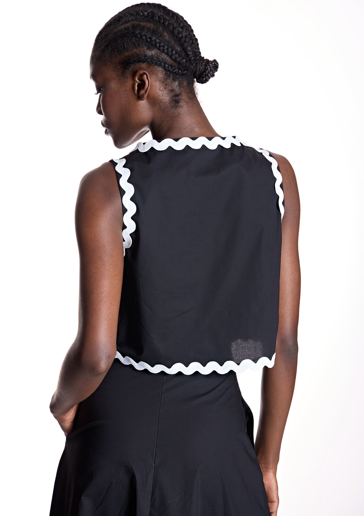 Black Skirt With Zig Zag