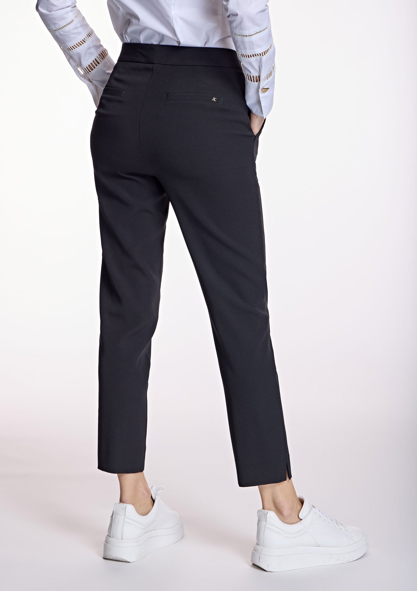 Black Semifitted Trousers