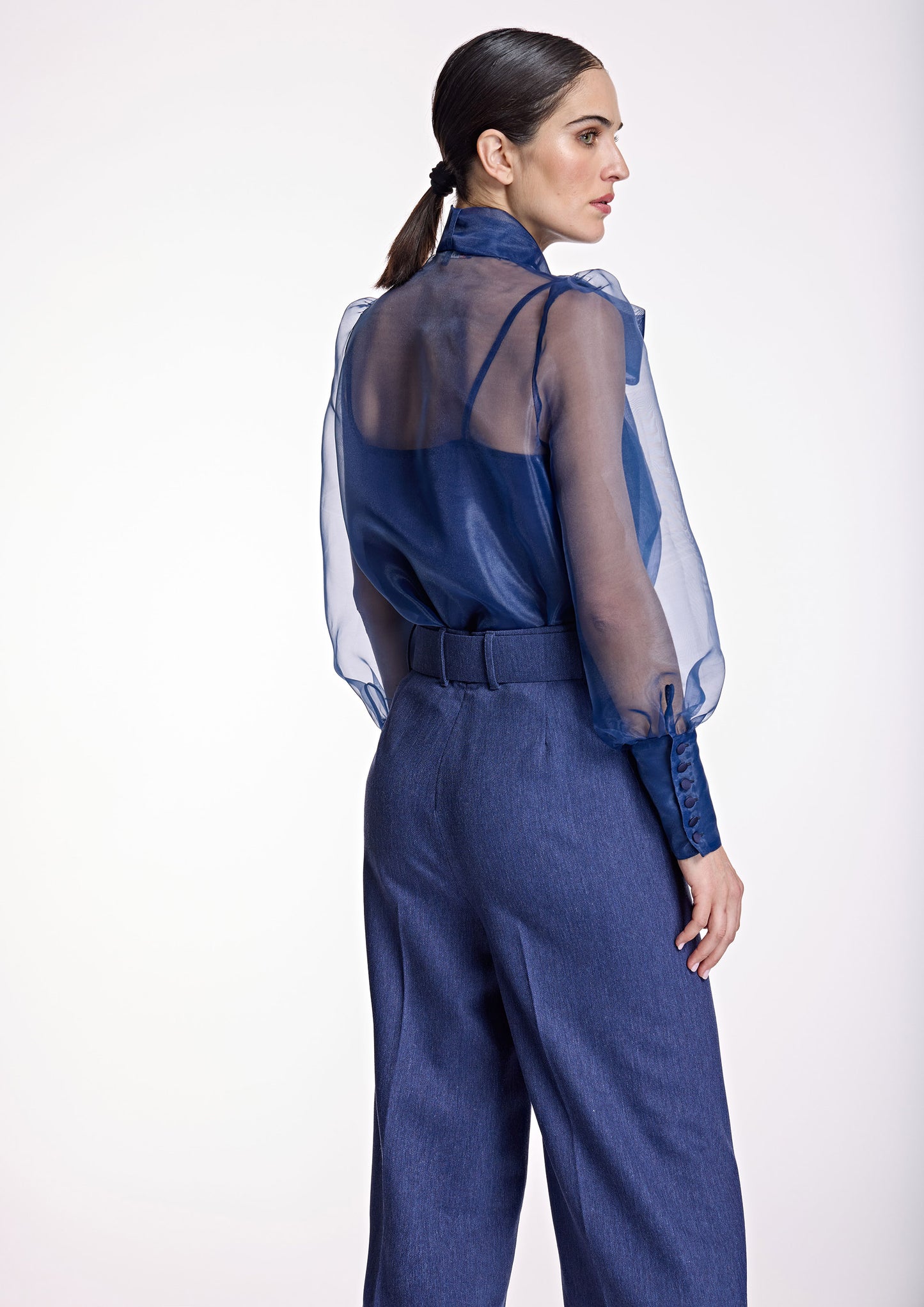 Blue Culottes With Belt