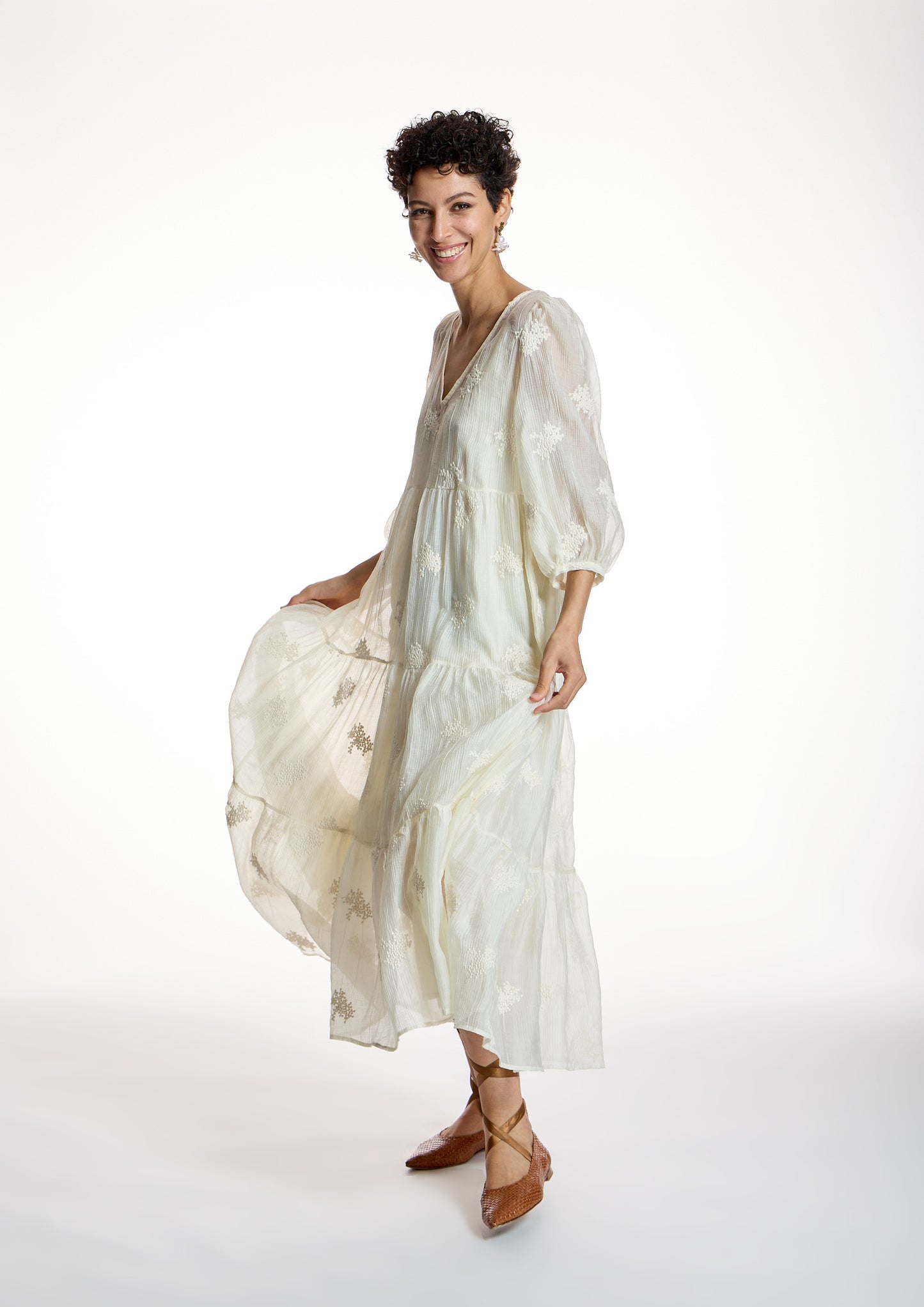 Vanilla Romantic Cream Dress