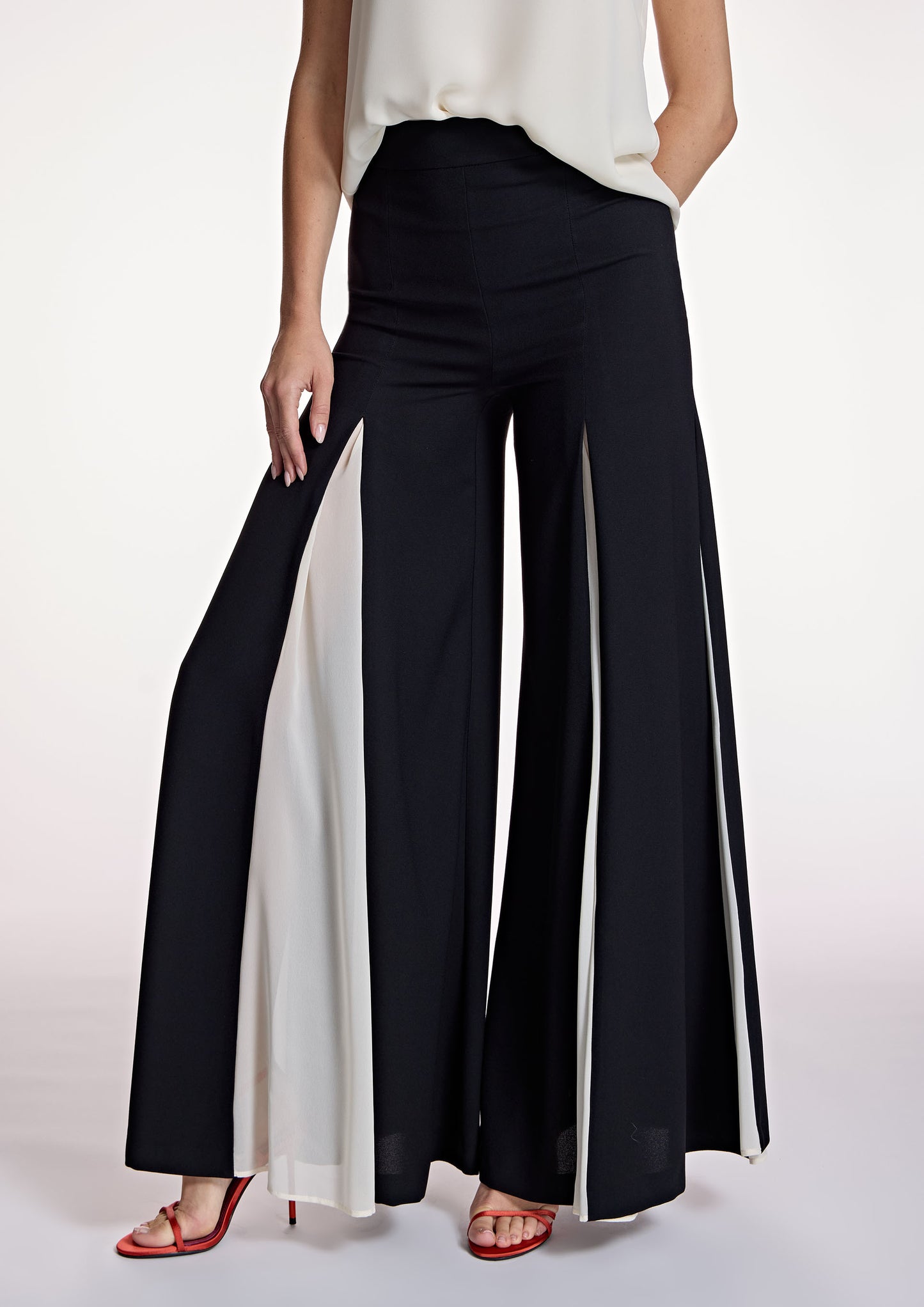 Black Evening Fluid Trousers