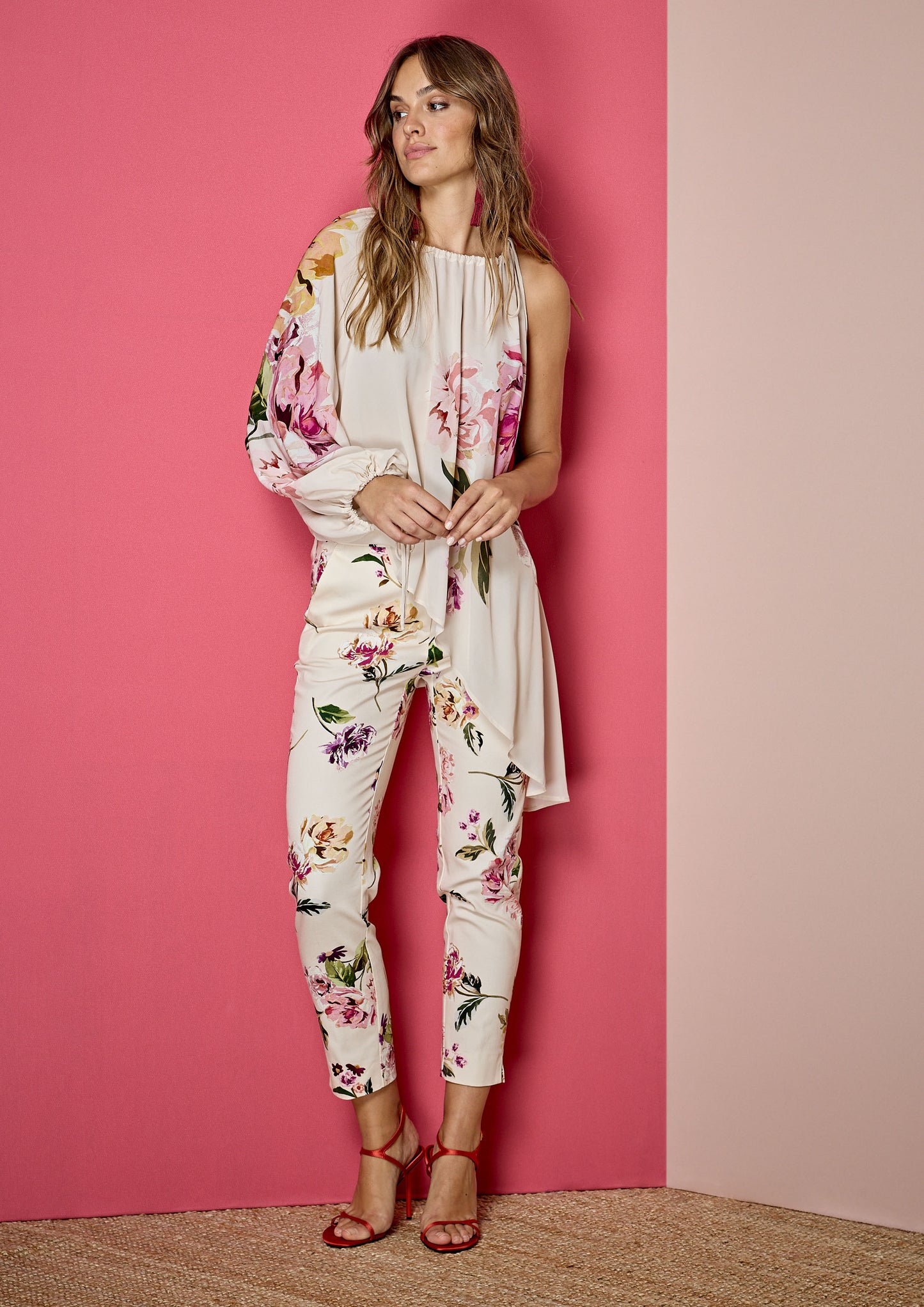 Floral Print Trousers