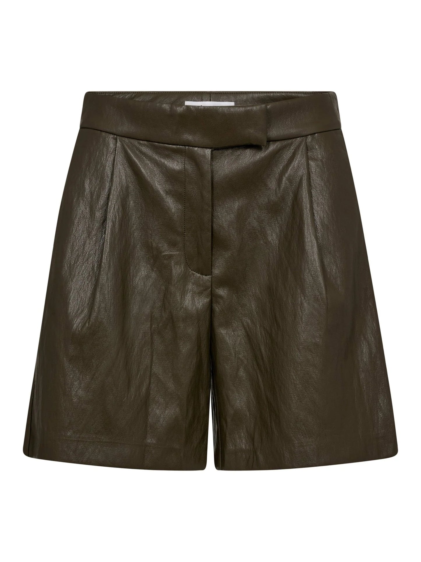 Gitt Pleat Shorts Kakhi Green