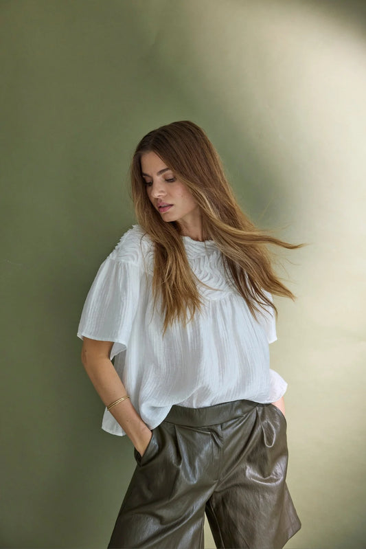 Gitt Pleat Shorts Kakhi Green