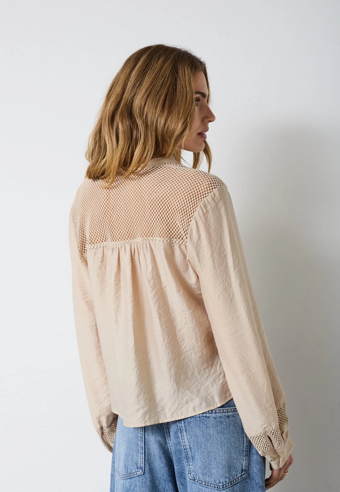 Sand Blouse With Beautiful Detail