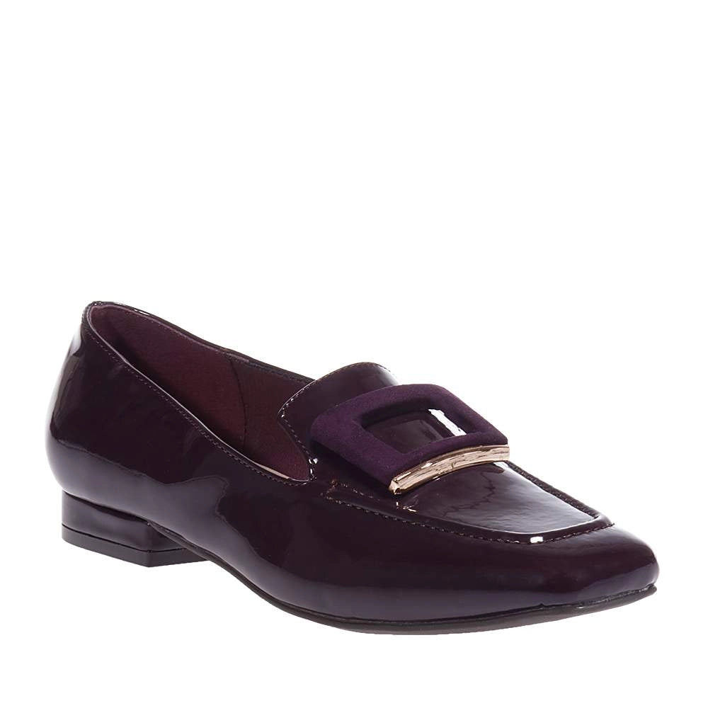 Plum Patent Loafer Shoe